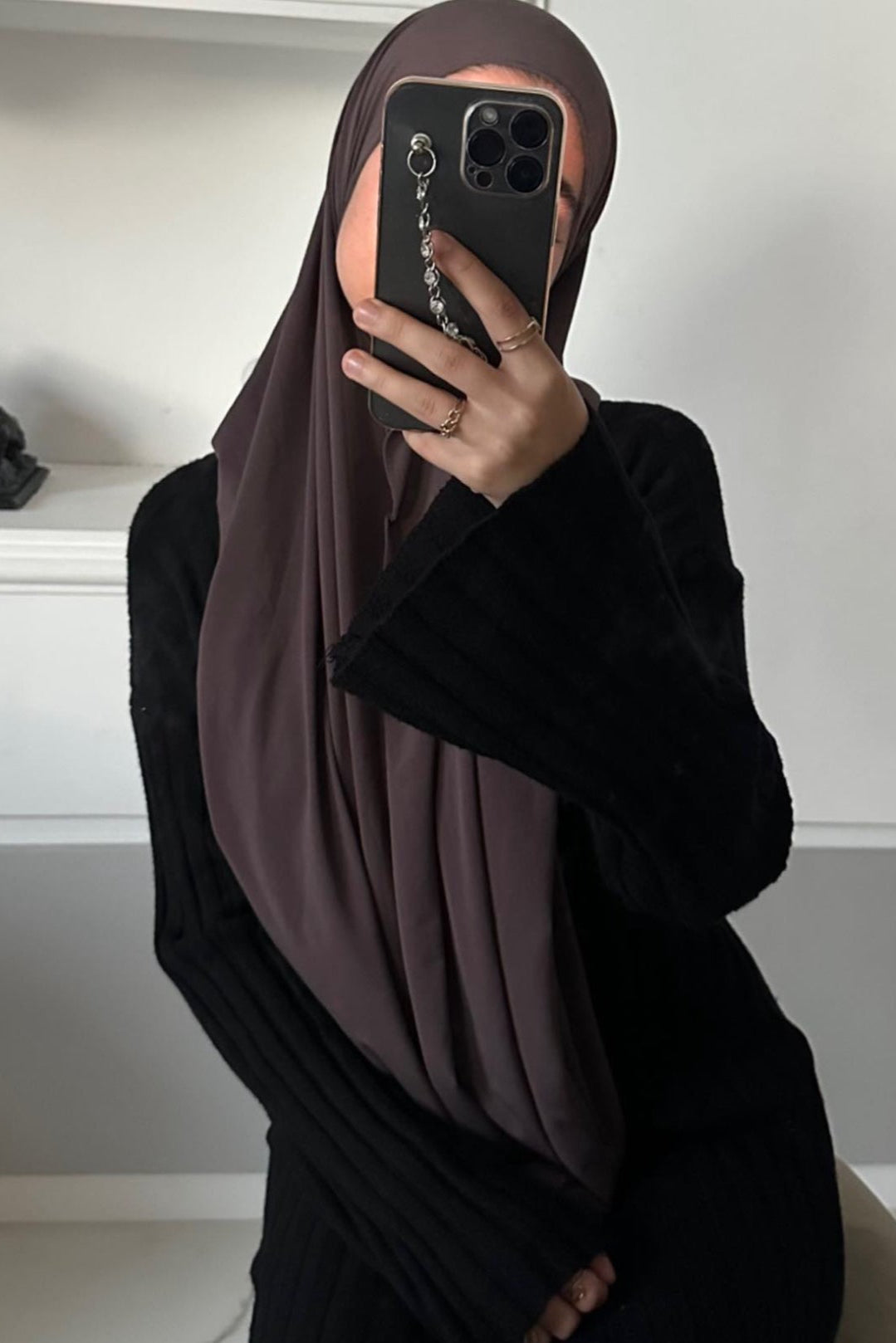 deep brown hijab