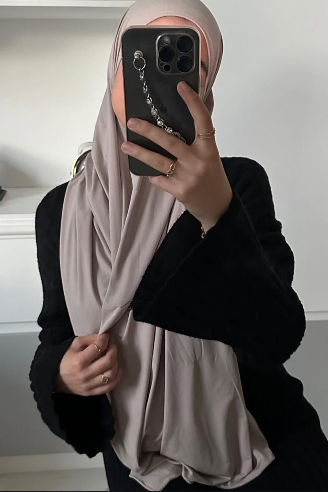 latte brown hijab